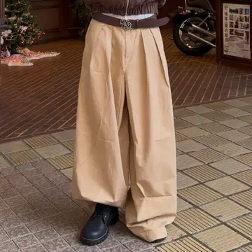 Gap 턱 와이드 팬츠 베이지 사이즈 6