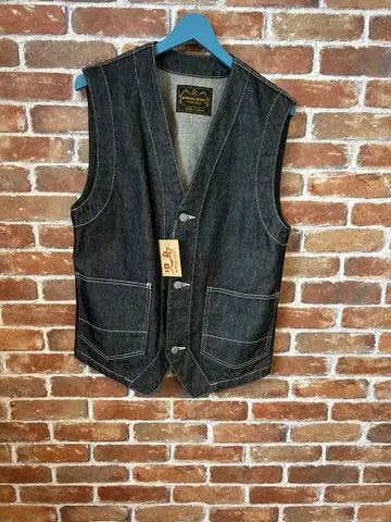 미사용 새상품 코지마 진즈 인디고 데님 워크 베스트 사이즈 L