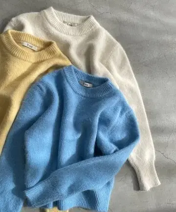 [ CANAL JEAN ] 캐널진 El mar 절개 컴팩트 크루 니트