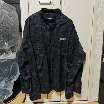 Subciety 숏 모즈 코트 XL 블랙 페이즐리 무늬