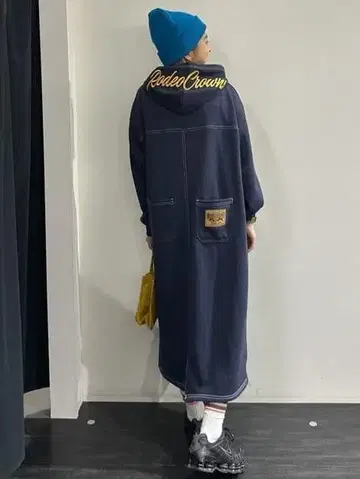 새상품 네이비 RCS 컬러 스티치 후드티 원피스 총력제 특가! 꼭 사자!