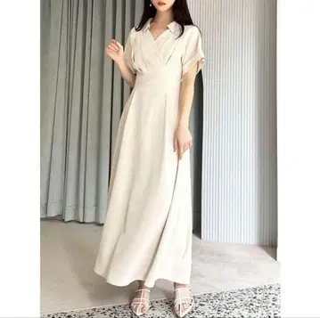 RESEXXY 리젝시 카슈쿨 셔츠 원피스 아이보리