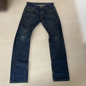 BEAMS 다크 블루 스트레이트 데님