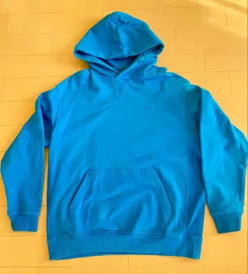 new balance 후드 부착 후드티 L 파랑