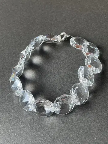 크리스탈 팔각형 컷 팔찌