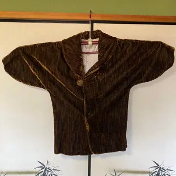 기모노 코트 겨울 브라운