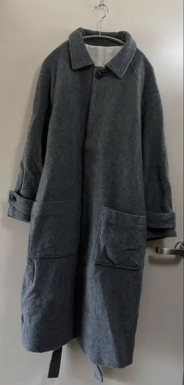 Gauze# 안감 부착 롱 코트