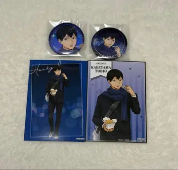 하이큐 코스모 월드 캔뱃지 카게야마 토비오 세트