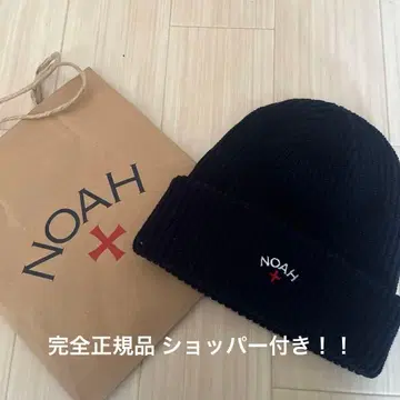 완전 정품 NOAH 네이비 니트 모자 쇼핑백 포함
