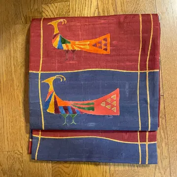 츠무기 염색 새 무늬 후쿠로 오비