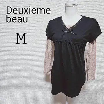 Deuxieme beau 블랙 레이어드 튜닉 M