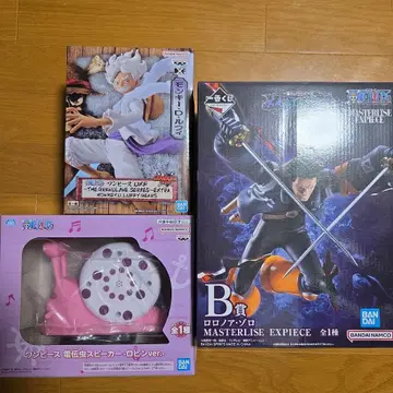 원피스 피규어와 스피커 세트