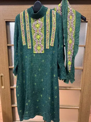 M&kyoko 니트 원피스&스톨 사이즈 2