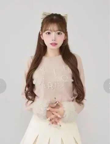 Darich DARICH 로고 펄 니트탑