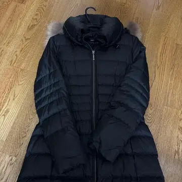 MICHEL KLEIN 블랙 롱 코트 다운