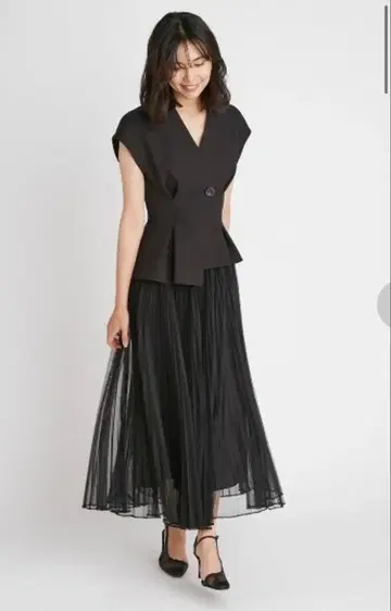 snidel 클래식 베스트 스커트 셋업