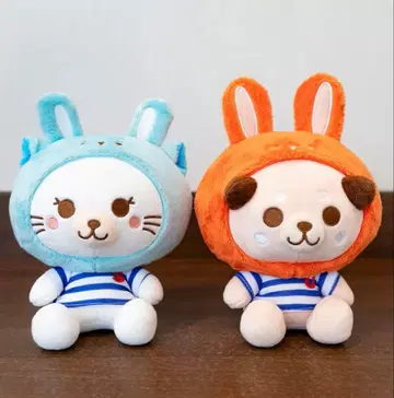 [ 새상품 ] 토끼와 곰 봉제 인형 세트 우사파라