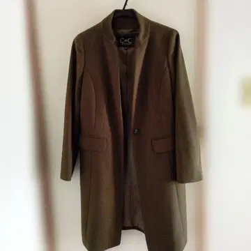 C de C 노카라 자켓 38 브라운