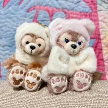 더피 셰리메이 앉은 봉제 인형 키체인 홍콩 디즈니