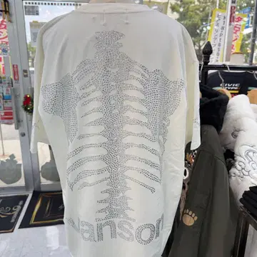 (48) vanson 골격 디자인 티셔츠 화이트