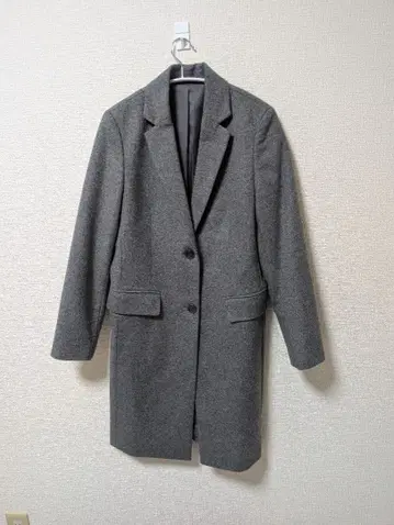 [새상품급] 유니클로 울 캐시미어 체스터 코트 그레이