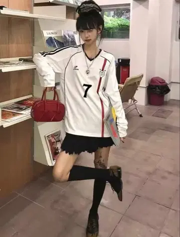 긴팔 롱T 축구 셔츠 y2k 남성용 여성용