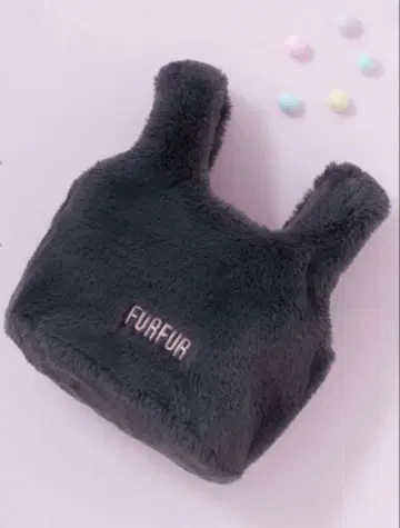 FURFUR 그레이 퍼 핸드백
