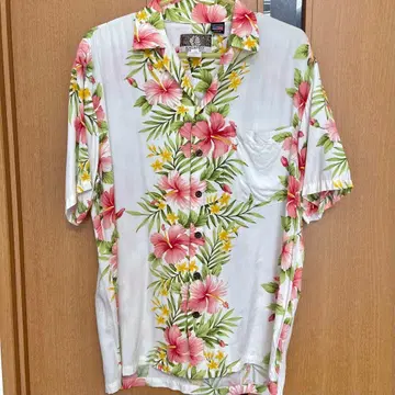 KALAHEO 알로하 셔츠 반팔 플라워 프린트