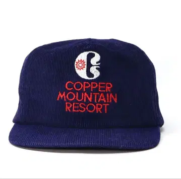 90s 빈티지 코듀로이 캡 기업 리조트 자수 로고 네이비