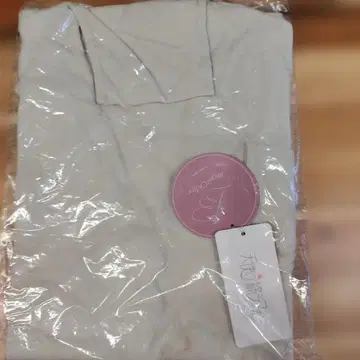 천사의 쉬폰 7부 소매 T셔츠 L 플라티나 그레이