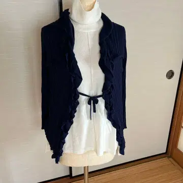 YUKI TORI 네이비 롱 가디건