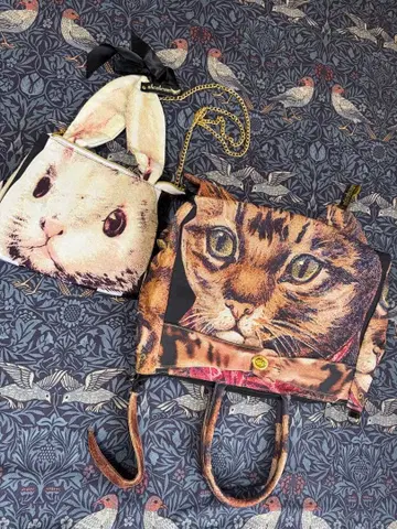 무차차 x 아차츄무 호랑이 고양이 토트 토끼 패턴 백 2세트