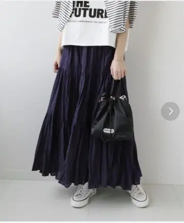 저널 스탠다드 리룸 코튼 보일 크링클 캉캉 스커트