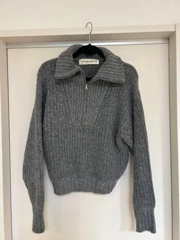 shinzone 알파카 그레이 하이넥 스웨터