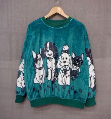 스칼라 143706: 강아지 고양이 패턴 복슬복슬 플란넬 풀오버