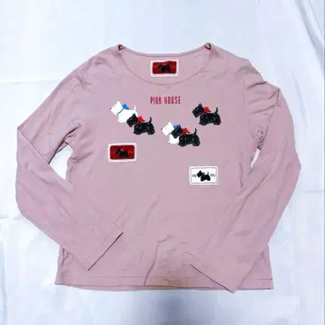 새상품급 PINK HOUSE 스코치테리어 프린트 티셔츠