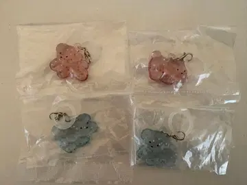 달리는 강아지 흔들흔들 마커 가챠 표시 참 블루 핑크 4개