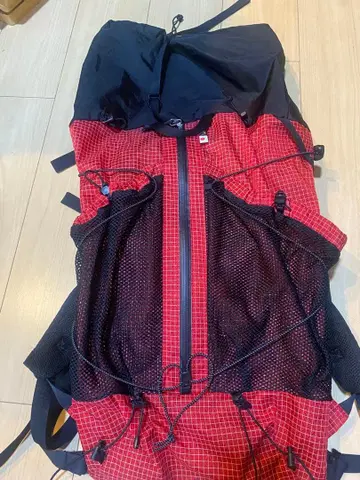 SAYAMA 메쉬 포켓 부착 백팩 레드