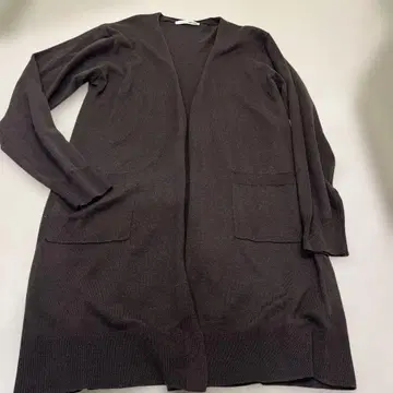 다크 브라운 롱 가디건