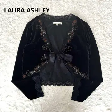 새상품급 로라 애슐리 벨로아 볼레로 가디건 비즈 자수 레이스