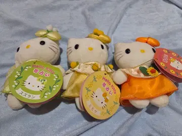 헬로키티 꽃점 봉제 인형 3체 세트