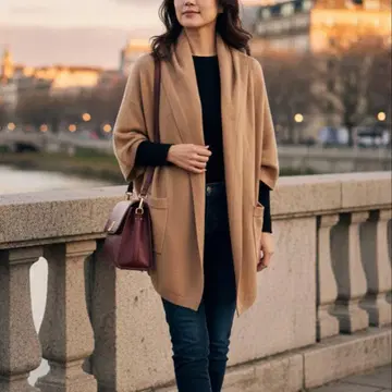 투모로우랜드 랩 가디건 울 캐시미어 깔끔한 고급