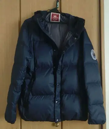 ELKEX 후드 부착 다운 자켓 L 사이즈 네이비