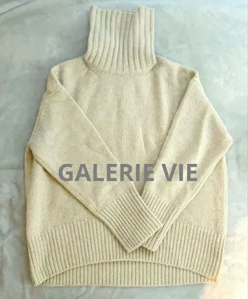 GALERIE VIE 파인 울 터틀넥 풀오버 베이지 M