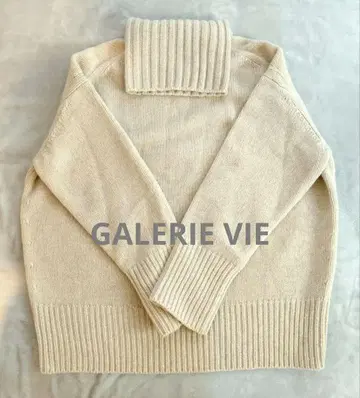 GALERIE VIE 파인 울 터틀넥 풀오버 베이지 M