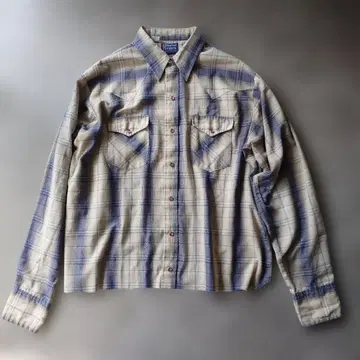 Deecee 70s 옴브레 체크 웨스턴 셔츠