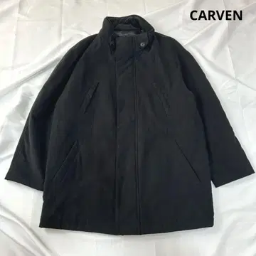 CARVEN 코트 인조 가죽 스웨이드 라무스 블랙 S