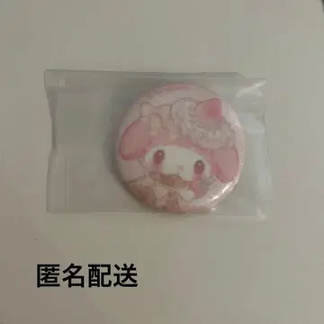 산리오 딸기신문 마이멜로디 화이트 딸기 티타임 캔 배지