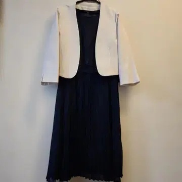 포멀 네이비 원피스 수트 숏 자켓 포함