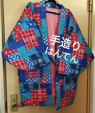 수제 한텐 M 사이즈 세련된 겨울 방한 설날 짱짱코 도테라 면 충전